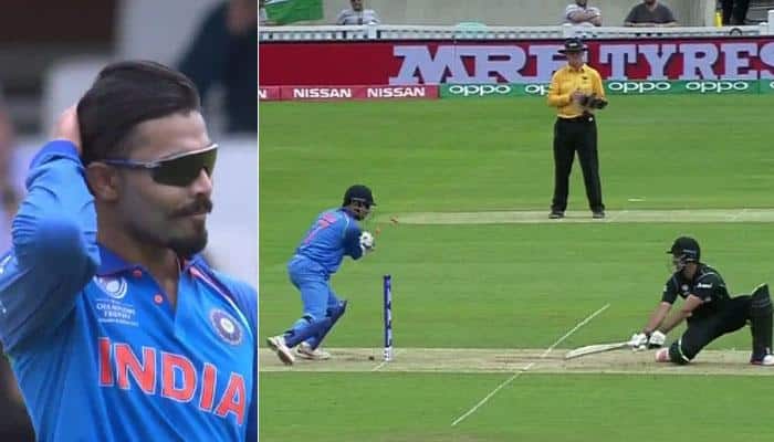 WATCH: Lightening quick MS Dhoni stumping leaves rock-star Ravindra Jadeja beaming with pride in IND-NZ warm-up match