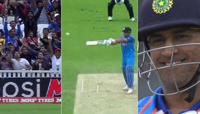 WATCH: Smiling assassin MS Dhoni hits Trent Boult for an unbelievable six in CT2017 warm-up match