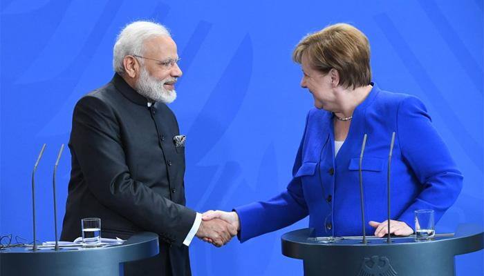 PM Narendra Modi supports Angela Merkel&#039;s EU leadership as Donald Trump critises Germany