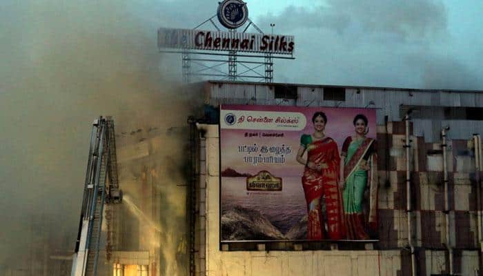 Chennai Silks Building in T. Nagar starts collapsing; fire continues for the second day