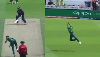 WATCH: Bangladesh's Mustafizur Rahman plucks out a stunner to send England's Jason Roy packing