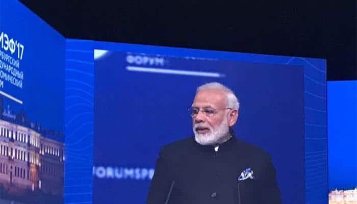 Narendra Modi in Russia: PM invites global businesses to invest, says sky is the limit in India