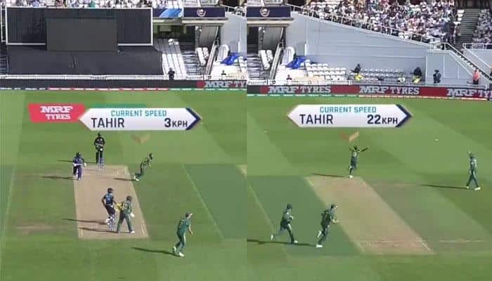 WATCH: How fast does Imran Tahir run in his &#039;trademark&#039; wicket celebration?