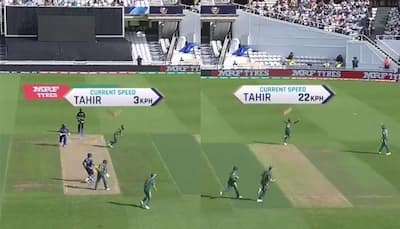 WATCH: How fast does Imran Tahir run in his 'trademark' wicket celebration?