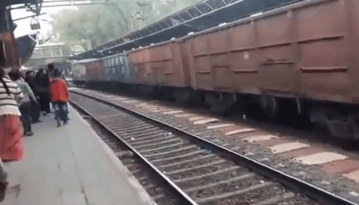 Miracle! Agra woman gets run over by goods train while crossing tracks, survives – Watch Video