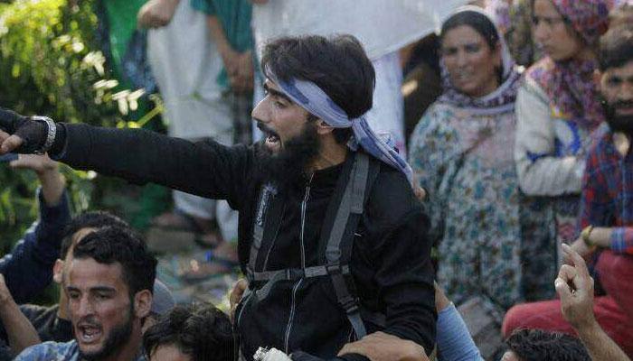 Fearing for his life, terrorist Danish Ahmed, seen holding grenade during Sabzar Bhat&#039;s funeral, surrenders