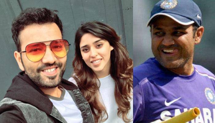 Taking a leaf out of Virender Sehwag&#039;s book, Rohit Sharma trolls wife Ritika Sajdeh