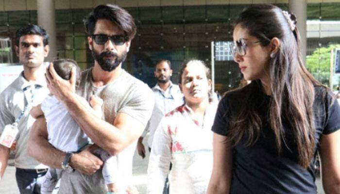 Airport Spotting! Shahid Kapoor, Mira and Misha look super cutesy