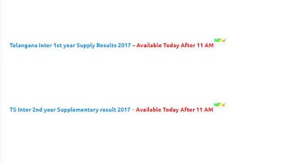 Telangana intermediate supplementary results 2017: bie.telangana.gov.in Telangana Inter 1st and 2nd Year Supply Results 2017 to be declared in few minutes; check manabadi.co.in