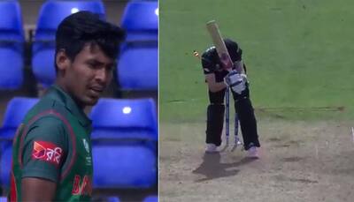 WATCH: Ball of the tournament! Mustafizur Rahman magical delivery HUMILIATES Adam Milne