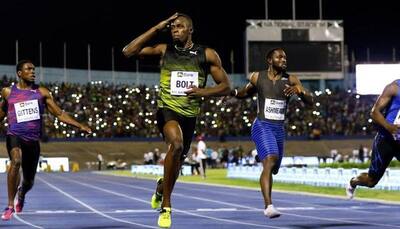 Nervous Usain Bolt wins final 100 metres race on home soil