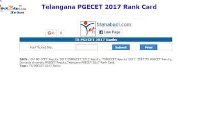 TS PGECET results 2017 declared: Check pgecet.tsche.ac.in, www.manabadi.co.in for Telangana TS PGECET 2017 Rank Card