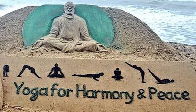 International Day of Yoga: Sudarsan Pattnaik’s sand art depicting PM Narendra Modi will inspire you to stay healthy