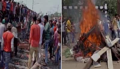 Bihar Sharif railway station vandalised by protesters, properties set on fire, cash looted