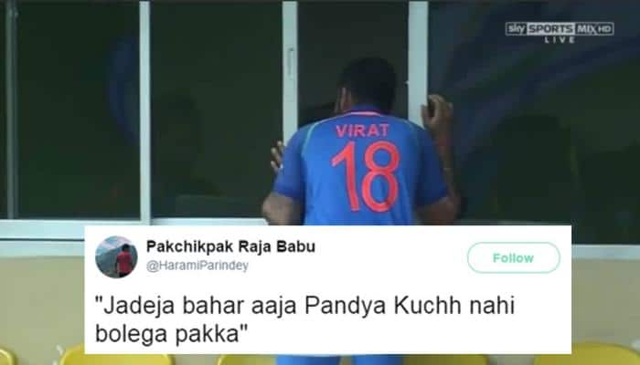 Virat Kohli&#039;s picture &#039;peeping through dressing room&#039; goes viral, Twitterati come up with hilarious captions