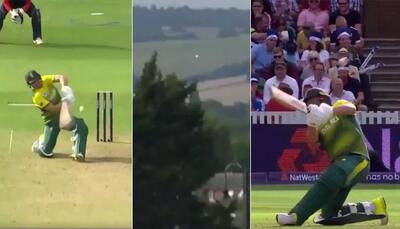 WATCH: AB de Villiers' insane shot! South African captain scoops David Willey into the river