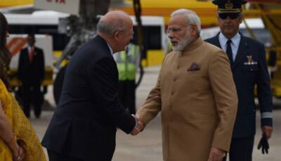 PM Modi arrives in Portugal, foreign minister Silva receives him at airport