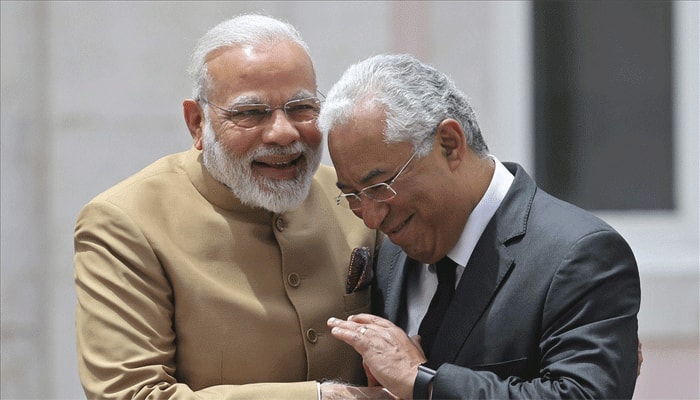 PM Modi meets Portuguese counterpart Antonio Costa as he kicks-off first leg of three-nation tour