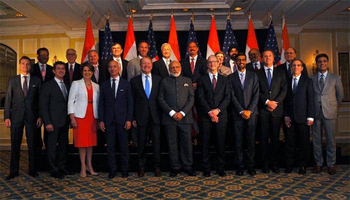 Modi&#039;s US visit: PM invites American CEOs to invest in India, says GST a game-changer