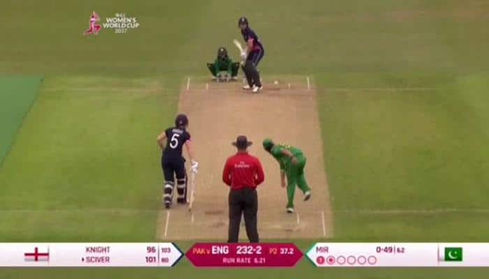 WATCH: Three sixes in a row! England&#039;s Natalie Sciver goes &#039;boom-boom&#039; against Pakistan in WWC 2017
