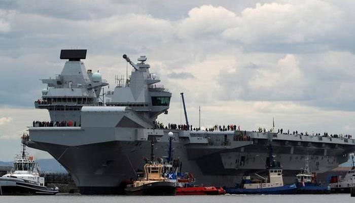 Russia calls Britain's new aircraft carrier 'a convenient target'