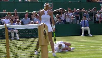 WATCH: Bethanie Mattek-Sands hospitalised screaming in pain after Wimbledon fall