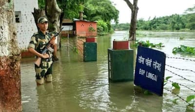 BSF jawan defies extremities of weather, stands in pool of water holding rifle; PIC goes viral