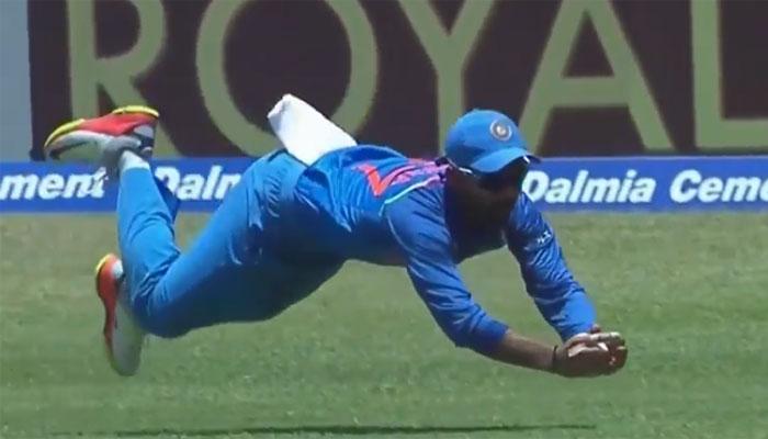 WATCH: Flying Ajinkya Rahane takes a stunning catch to dismiss Windies 'Hope' WATCH: Flying Ajinkya Rahane takes a stunning catch to dismiss Windies 'Hope'