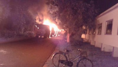 West Bengal: 20 trucks set blaze in west Midnapore after man dies in road mishap