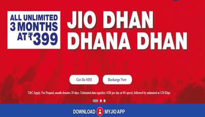 Reliance Jio new prepaid plans: Now avail 84GB data for 84 days at Rs 399