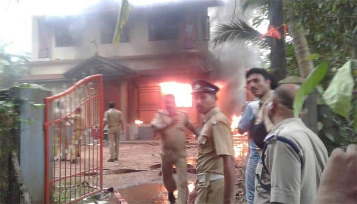 Kerala: BJP office vandalised, torched in Kannur; RSS worker hacked