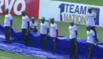 Ground staff at Hambantota stadium in Sri Lanka stripped off their pants, watch shocking video here