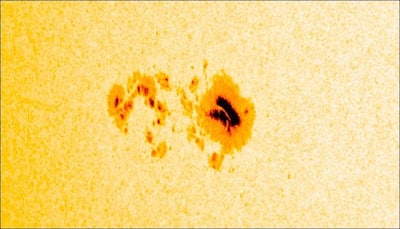 NASA's SDO captures incredible sunspot that appears tiny but is actually larger than Earth! - Watch video