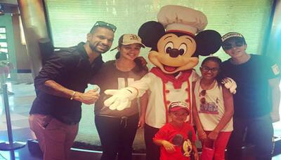 Shikhar Dhawan holidays with family in Disneyland, posts picture on social media
