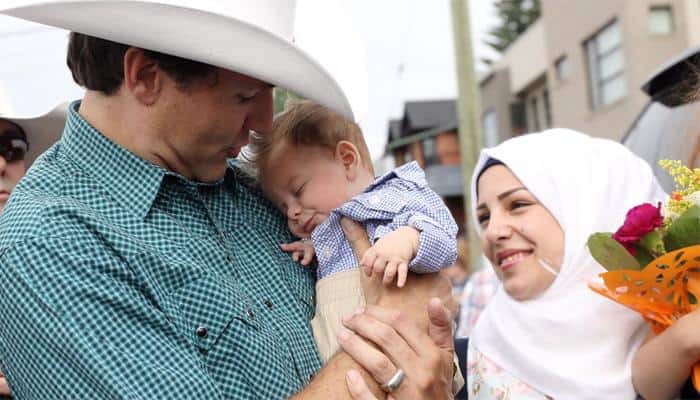 Grateful over granting asylum, Syrian refugee parents name son after Canadian PM Justin Trudeau  