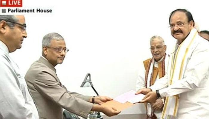 Venkaiah Naidu, NDA vice-presidential pick, files nomination, thanks Mulayam for support