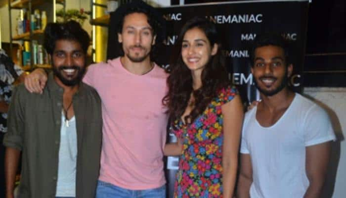 Disha Patani and Tiger Shroff look easy, breezy together at a hair studio launch! PICS