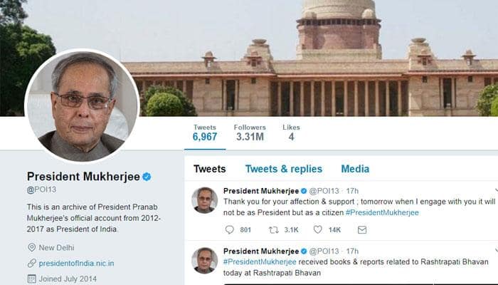 From Pranab Mukherjee to Ram Nath Kovind - Here&#039;s how digital transition of Indian President&#039;s official account is done