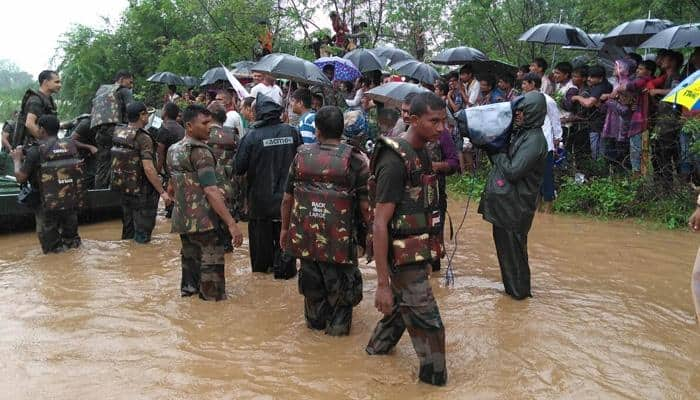 Copious rain causes flood in Gujarat, thousands marooned; high alert sounded