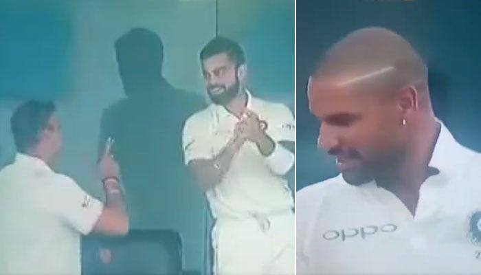 WATCH: Animated Ravi Shastri, Virat Kohli celebrate Shikhar Dhawan&#039;s hundred at Galle