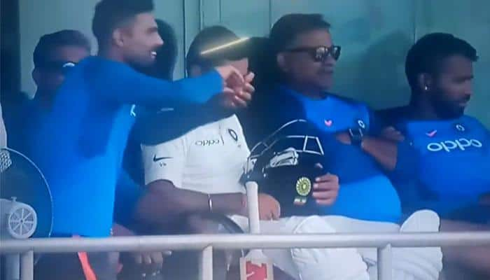 WATCH: Virat Kohli, Ravi Shastri burst into laughter with Ravindra Jadeja&#039;s dressing room act