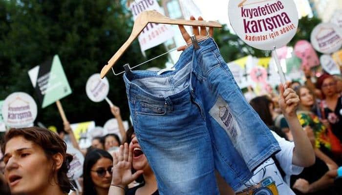 Turkish women march in rights protest in Istanbul
