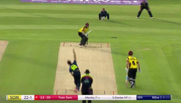 WATCH: 7 runs from 1 ball! English batsman makes it possible in NatWest T20 Blast