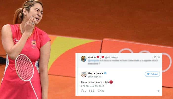 Jwala Gutta involved in bust up with Twitter follower who called her mother &#039;Chinese&#039;