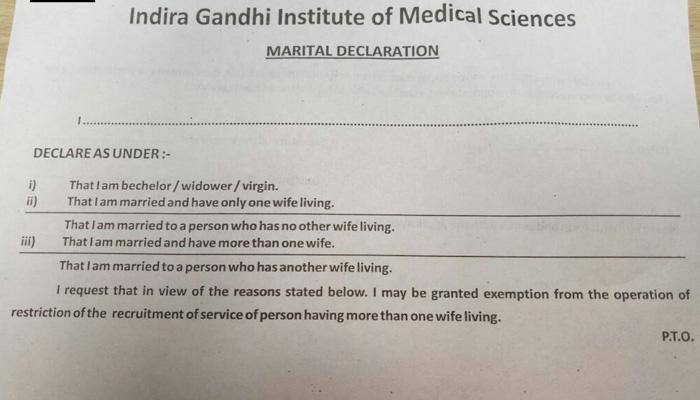 Are you virgin? Patna's IGIMS asks its employees