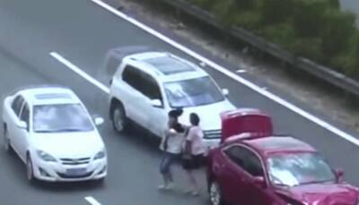 Narrow escape! Family dodges deadly accident by inches - WATCH