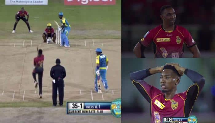 WATCH: Ball hits stumps, reaches boundary but bails refuse to fall in CPL 2017