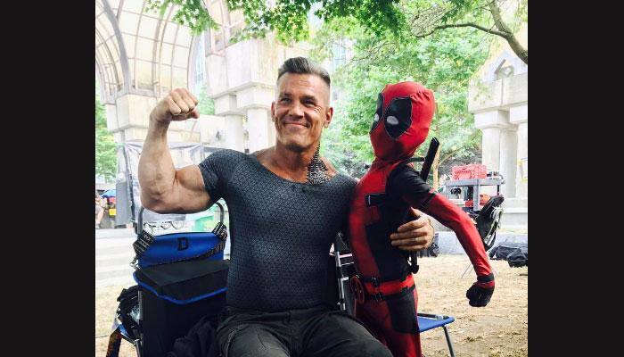 Josh Brolin&#039;s &#039;Cable&#039; chills with little &#039;Deadpool&#039; on sets of sequel