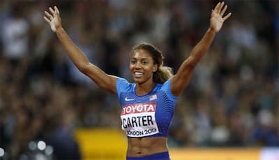 World Athletics Championships: Kori Carter earns shock 400m hurdles win from outside lane