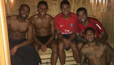 SEE PIC: Neymar poses with Brazilian Paris Saint-Germain team mates